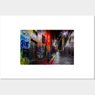 Hosier Lane, Melbourne, Victoria, Australia. Posters and Art